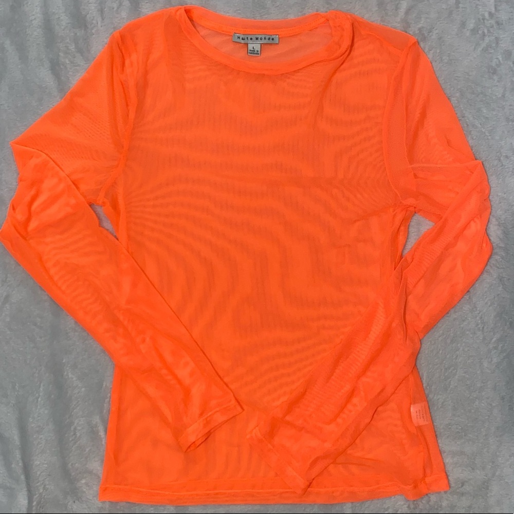 Shear orange long sleeve